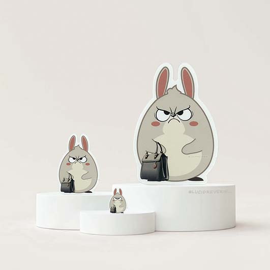 Handbag Grumpy Bunny